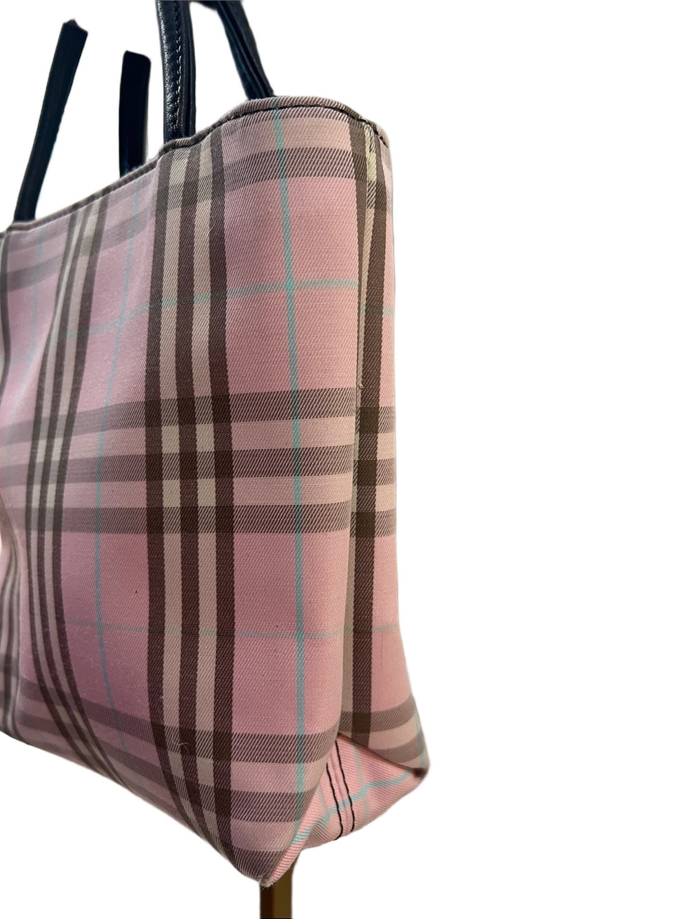 Burberry Pink Plaid Novacheck Mini Tote - Picture 4 of 13